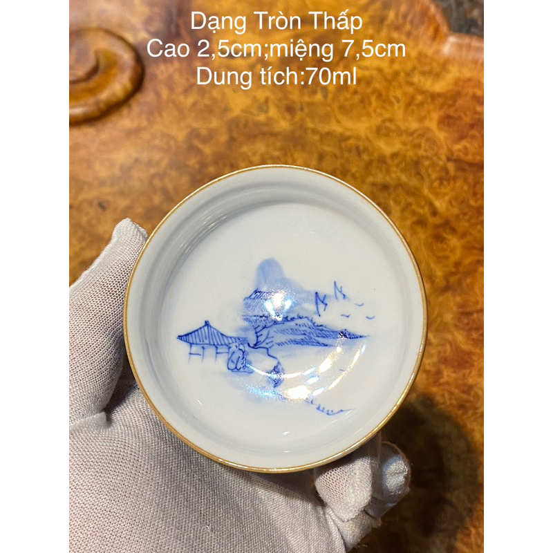 Chén Trà Sứ Cảnh Đức Nhìu Mẫu,Nhìu Hoạ Tiết Vẽ Tay Thủ Công