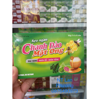 Kẹo Chanh Đào Mật Ong Hộp 24 viên ngậm
