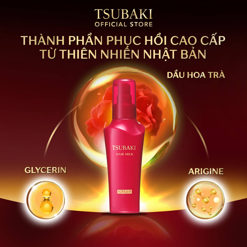 Sữa dưỡng tóc Tsubaki chống nắng và phục hồi hư tổn 100ml