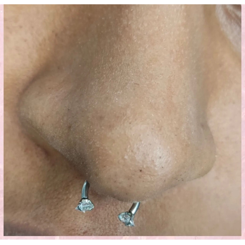 Khuyên chữ U đá trấu siêu sáng đeo được cho môi , tai , septum