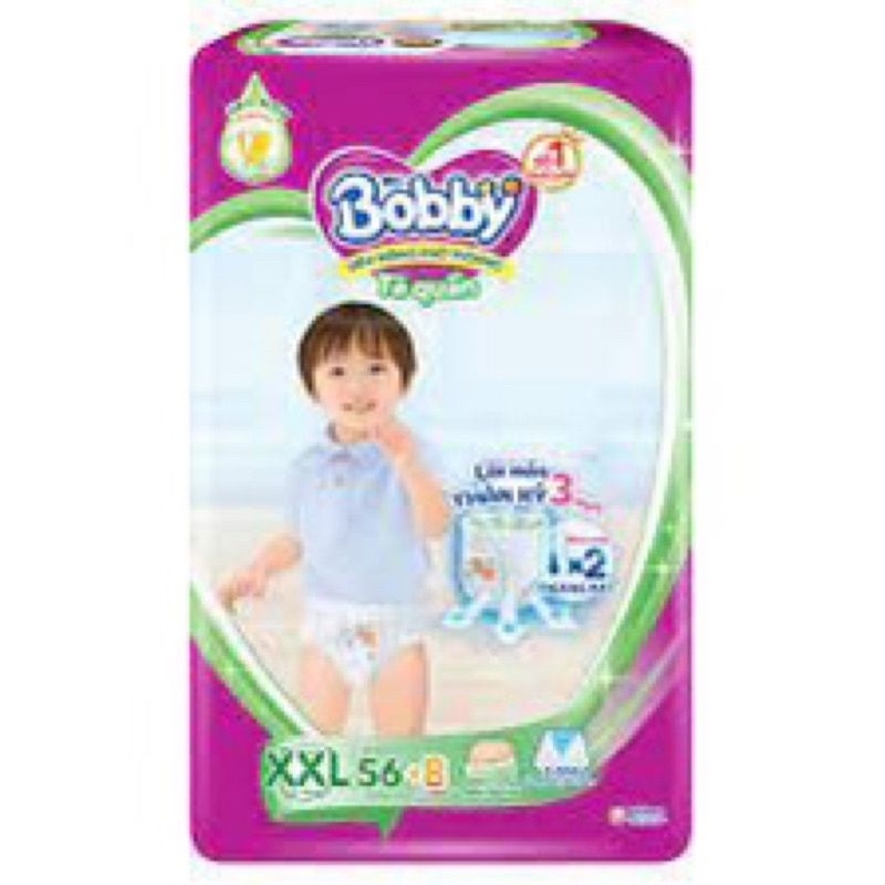 《HCM》TẶNG 8 MIẾNG 🦋 Tã quần Bobby siêu mỏng tinh chất gạo non size M76+8 👉 L68+8 👉 XL62+8 👉 XXL56+6