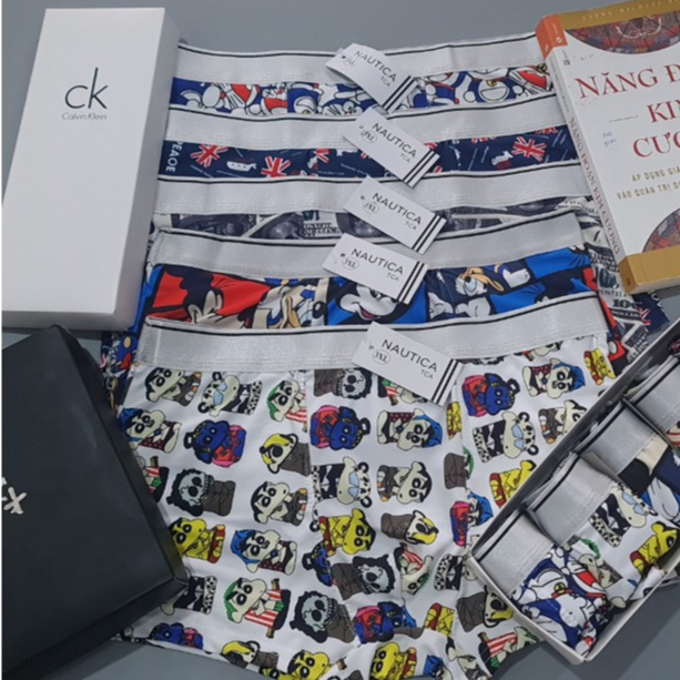 Quần lót nam in hình thun lạnh, quần sịp nam đùi thun lạnh hoạt hình doremon, shin, ... hàng hiệu 15