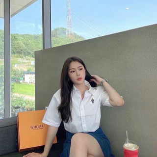 Áo sơ mi hình gấu tay ngắn