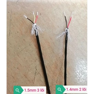 Dây tín hiệu chống nhiễu siêu mảnh mạ bạc 2 lõi vỏ 1.4mm, 3 lõi vỏ 1.5mm