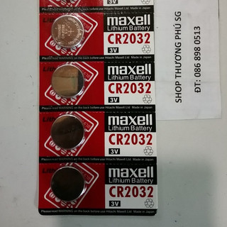 Pin cmos 2032 maxell lithium battery cr2032 - 3v: vĩ 5 viên
