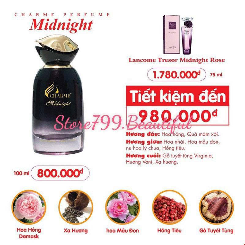 NƯỚC HOA NỮ MIDNIGHT 1:1 LANCOM_TRESOR 100ml