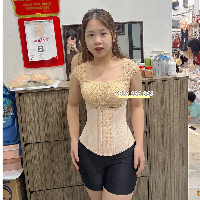 Gen LATEX lỗ thông hơi 19 XƯƠNG,CAO SU NON CẢI TIẾN CHE MỠ LƯNG,TẠO ĐƯỜNG CONG.Đai nịt bụng chống cuộn chống gập ITALY