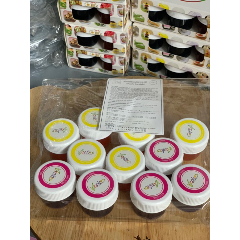 MÀU THỰC PHẨM VCOLORS LẺ TỪNG MÀU