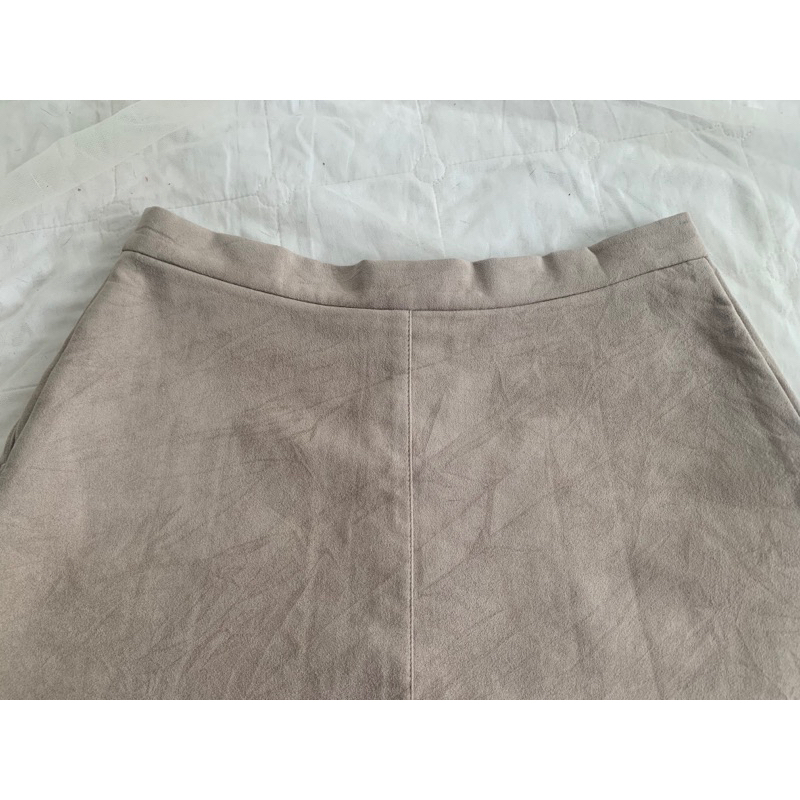 Chân váy chữ A V1181 form ngắn dáng xoè chất vải da lộn mịn 1 lớp 2hand Nhật si tuyển ảnh thật