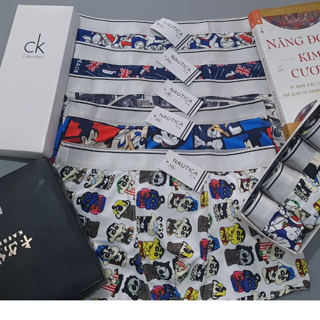 Quần lót nam in hình thun lạnh, quần sịp nam đùi thun lạnh hoạt hình doremon, shin, ... hàng hiệu 15