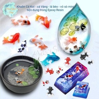 Khuôn cá vàng, cá koi mini dùng trong Resin, nail...