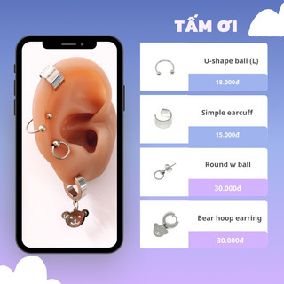 Khuyên xỏ chữ U khuyên xỏ kẹp khuyên xỏ gấu bằng thép y tế không gỉ