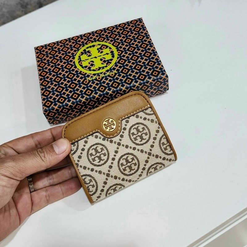 T0RY BURCH - NEW ✨Ví T Monogram Jacquard siêu đẹp