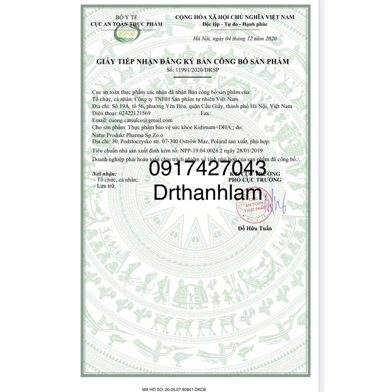 Thực phẩm bảo vệ sức khoẻ Kidimam + DHA bổ sung DHA và Vitamin cho phụ nữ mang thai và cho con bú