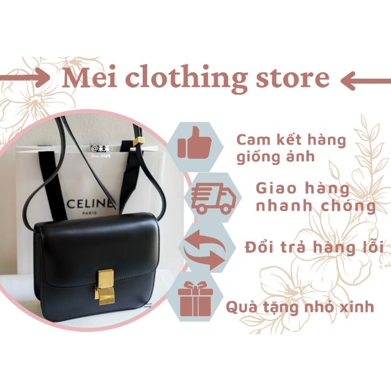 TÚI XÁCH NỮ HÀNG CAO CẤP C.E.L.I.N.E 2 MÀU ĐEN-GHI MEI CLOTHING STORE