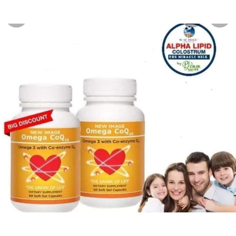 Viên uống Omega CoQ10 New Image Alpha Lipid sữa non - tốt tim mạch giảm mỡ máu.