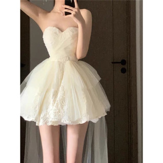 (ord) VÁY CÚP NGỰC XOÈ REN VÂN NỔI PHỐI LƯỚI STYLE CÔNG CHÚA