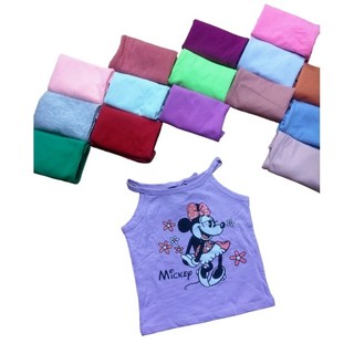 Áo hai dây bé gái áo thun bé gái áo phông cộc tay bé gái 8-22kg cotton áo 2 dây bé gái