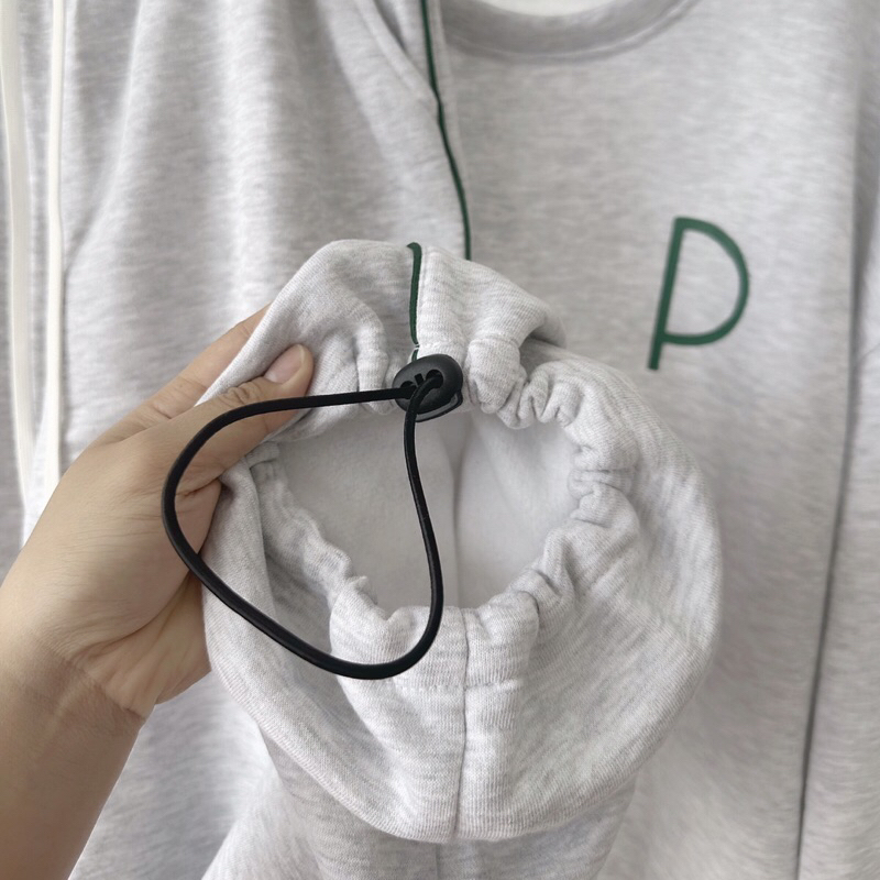 Sét bộ  Sweater nỉ lót bông Derorre Xám tiêu _HT.Store96