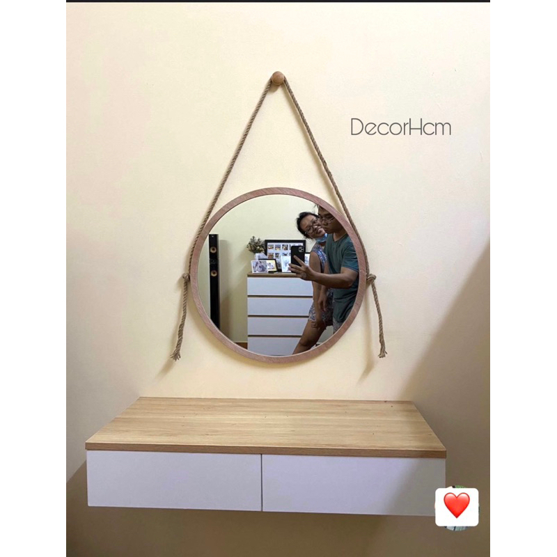 Bàn trang điểm treo tường gỗ mdf dài 80 - 100cm