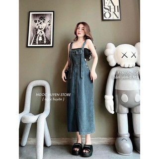 Đầm yếm jean dáng dài 0323 [thaotranshop90]