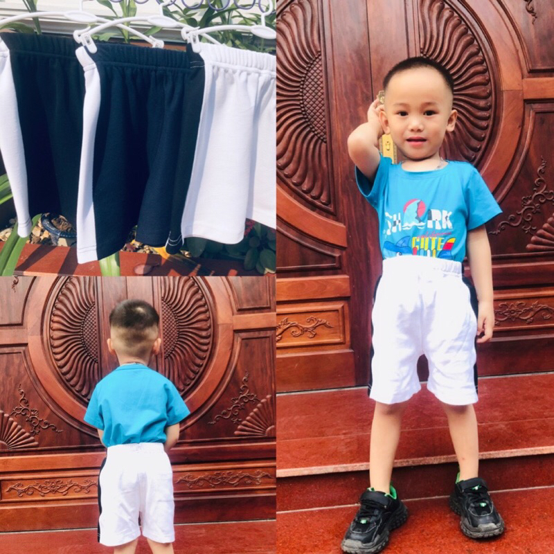 Quần short phối màu cho bé từ 8-27kg