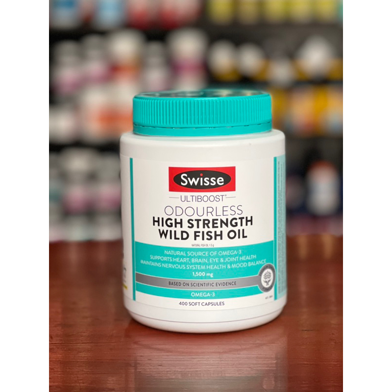 Dầu cá Swisse Odourless wild fish oil 1500mg 400 viên