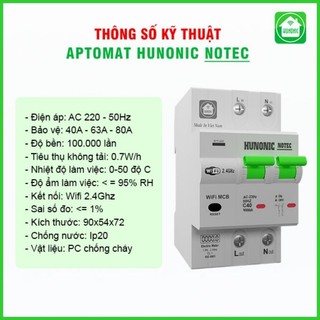 Aptomat Đo Năng Lượng Hunonic Notec
