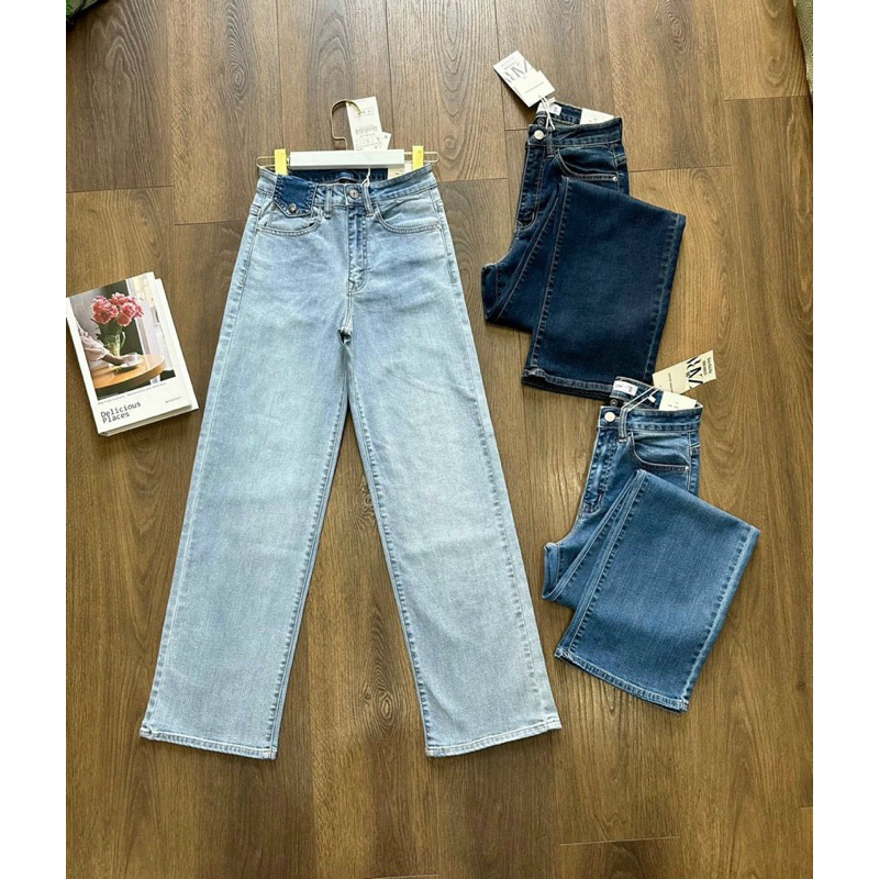 Jeans suôn ống đứng 98cm