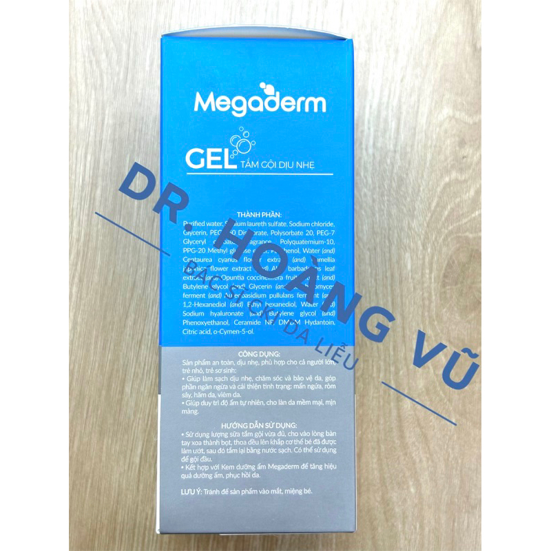 Sữa tắm gội dịu nhẹ Megaderm, làm sạch cơ thể nhẹ nhàng 280ml - Dr. Hoàng Vũ
