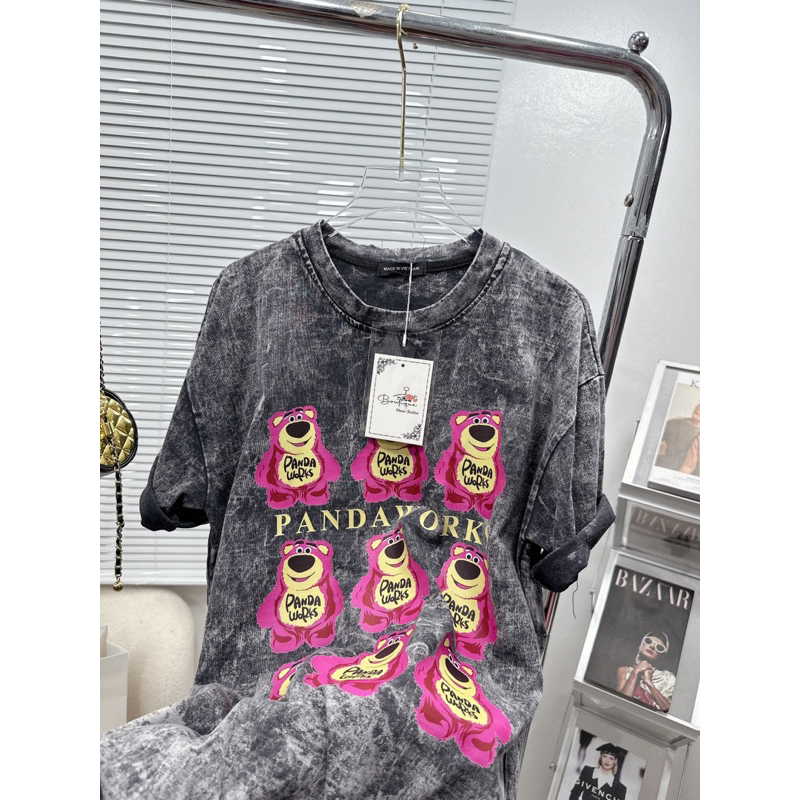 Áo Phông Loang Gấu Dâu