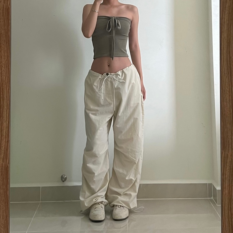 Quần dù dài dây rút form rộng PARACHUTE PANTS- STANCLUB