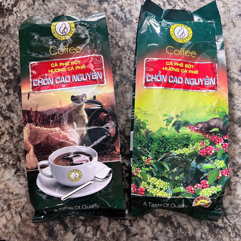 Cà phê pha phin đậm đà Chồn Buôn Mê Thuộc của cty Cao Đại Nguyên thượng hạng 500gr chồn xanh