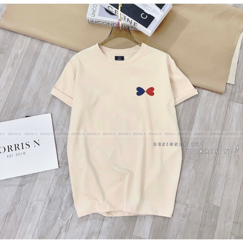 Áo Thun Cotton 100% Trái Tim Chất Liệu Cao Cấp Co Giãn 4 Chiều