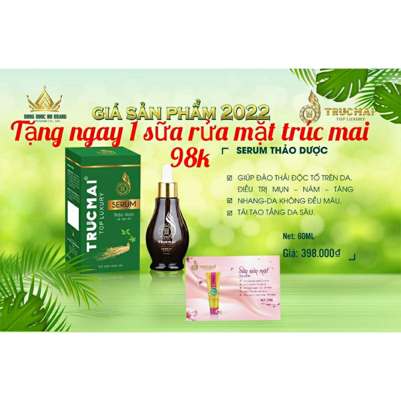 sirum thảo dược, mụn, nám tàn nhang Trúc Mai