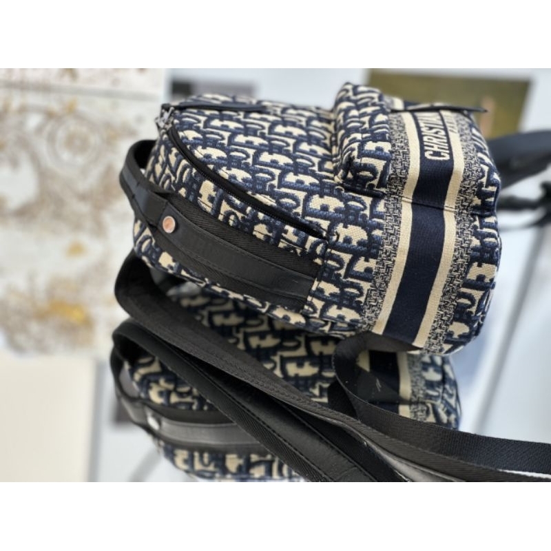 Balo nữ D.I mini sz16cm vải thêu loại đẹp phom cứng fullbox