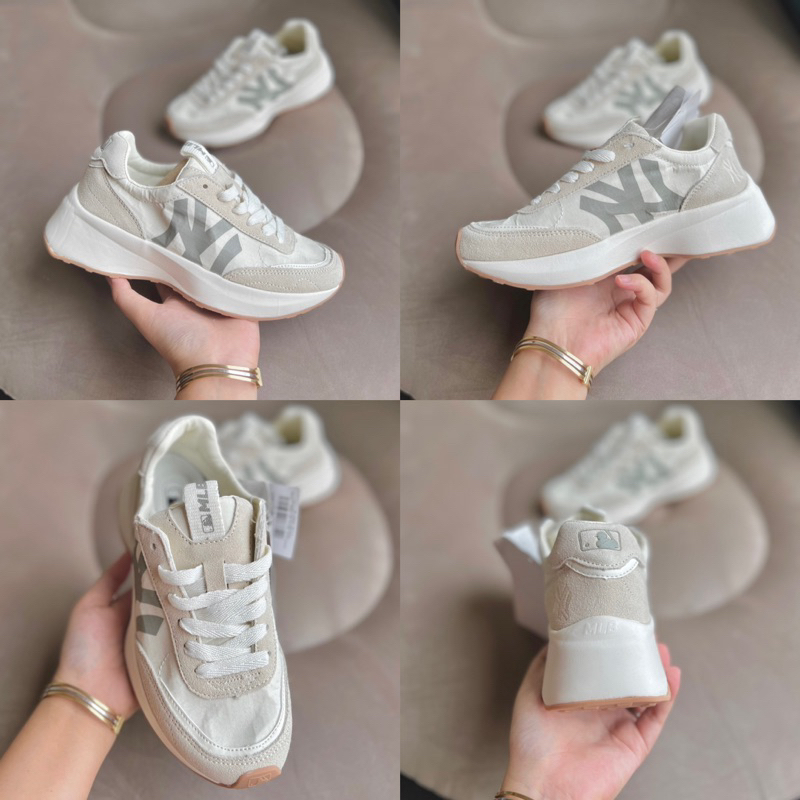 Giày Sneaker MLB Chunky Jogger Vàng-Be-Xám