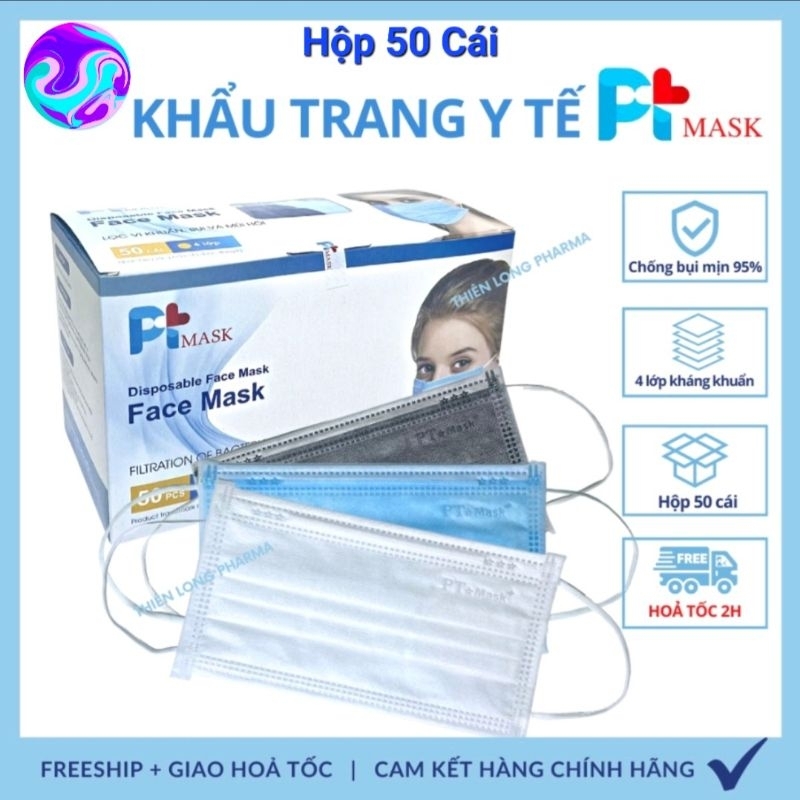 Khẩu Trang Y Tế 4 Lớp  ( HỘP 50 CÁI )