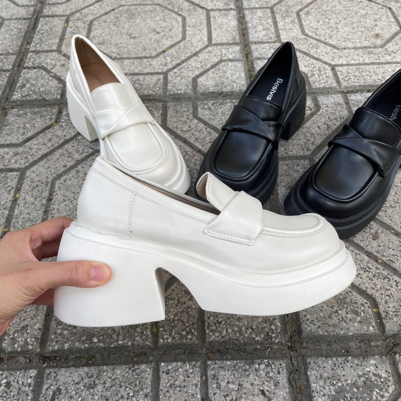 Giày Lười Da Nữ Đế Cao Thời Trang Kiểu Pháp WESTIE STUDIO - A241.GN