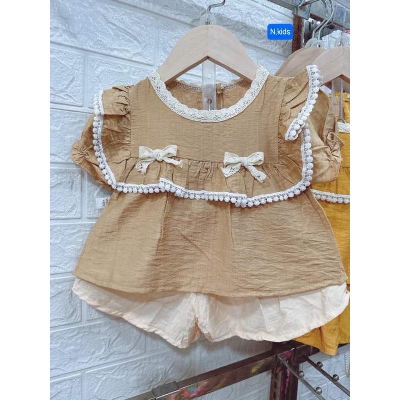 Bộ đũi nơ cho bé size 8_22kg