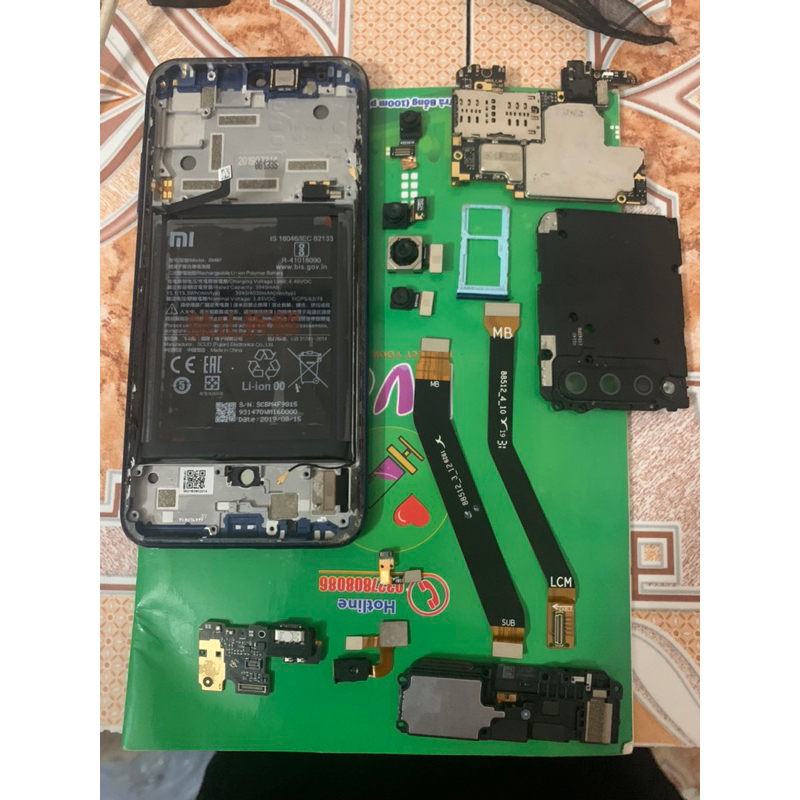 Xiaomi mi A3/main sạc/Vân tay/cảm biến/longoài/cáp nối mani/cáp nối mànhình/camtrước/bộcamsau/khaysim/sường/loa rong/pin