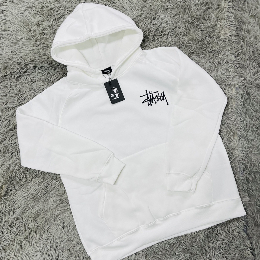 Áo Hoodie Stussy chữ trắng/đen - chất nỉ bông Hàn, dáng rộng, nam nữ đều mặc được (Unisex) | BigBuy360 - bigbuy360.vn