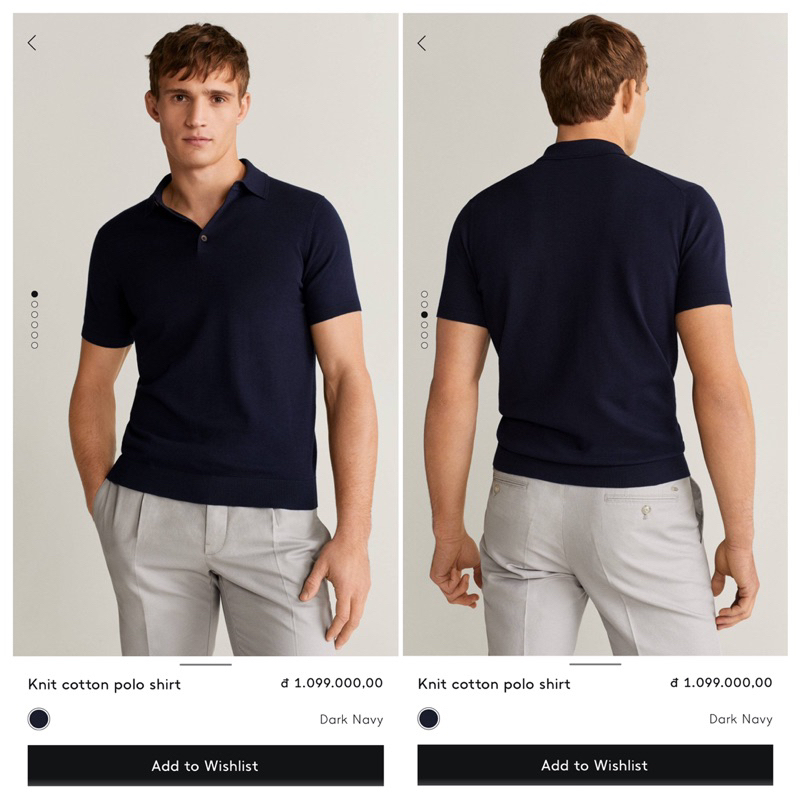 Áo thun polo nam Mango | Hàng hiệu vợt Sale