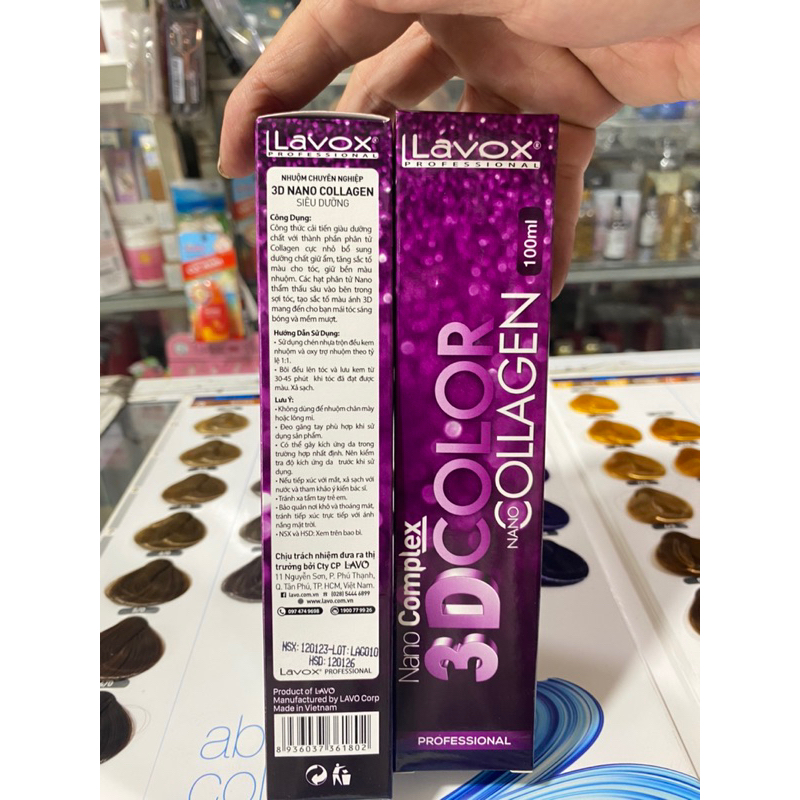 Nhuộm màu thời trang chuyên nghiệp LAVOX collagen 100ml đủ màu