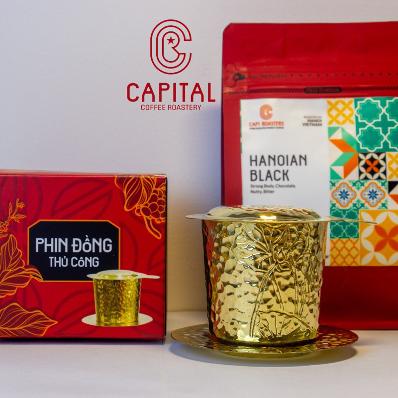 Phin Pha Cà Phê - Đồng Thủ Công - Hoạ Tiết Khuê Văn Các