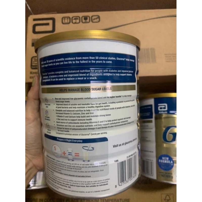 Sữa tiểu đường Glucerna hàng Chuẩn Úc, date 2025