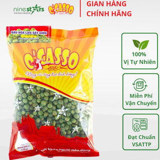 Đậu Hà Lan (đậu hòa lan) Sấy Giòn Vị Tỏi Ớt OCasso Gói và hộp 500g