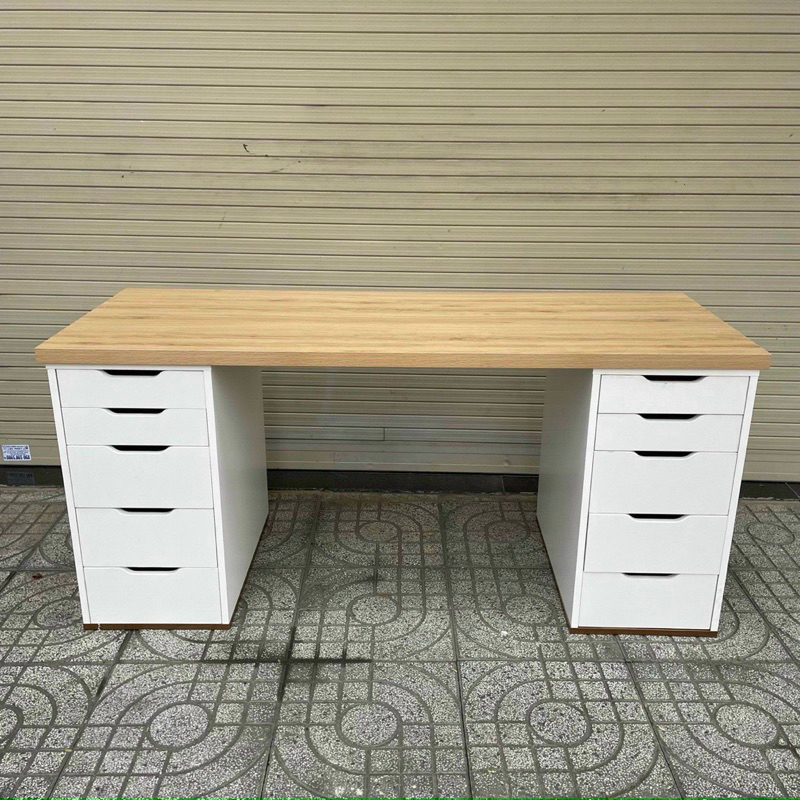 bàn làm việc Ikea, Bàn nhiều hộc tủ đựng đồ | BigBuy360 - bigbuy360.vn