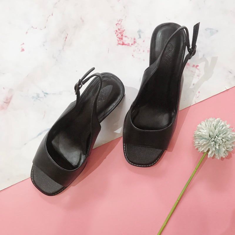 Sandal dal nữ cao gót 6cm da microfiber mềm êm siêu bền deế khâu chắc chắn -  sandal che khuyết điểm