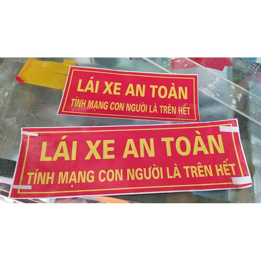 Combo 5 logo tem decan Lái xe an toàn tính mạng con người là trên hết. Tem logo Lái xe an toàn tính mạng con người là ..